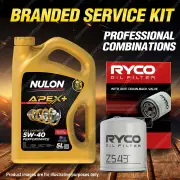 Ryco Oil Filter 5L APX5W40 Engine Oil Kit for Peugeot 206 307 407 607