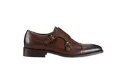 Mens Julius Marlow Balwyn Brown Formal Leather Monk Strap Shoes