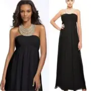 Aidan Mattox Women’s Black Pearl Necklace Gown 100% Silk Lining Size 12 NWT