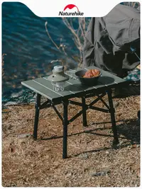 在飛比找松果購物優惠-Naturehike戶外野餐摺疊桌鋁合金材質精緻露營風香檳色