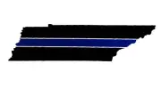 Wholesale Lot of 6 Tennessee State Thin Blue Line Decal Bumper Sticker