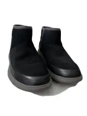 cole haan generation zerogrand water resistant ankle bootie black suede size 7.5