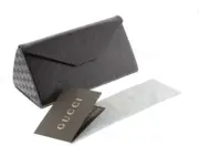 BRAND NEW LARGE Genuine Gucci GG Tri Fold Brown Case Cleaning Cloth Glasses case