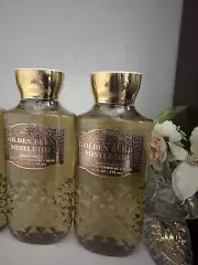2 New GOLDEN BERRY MISTLETOE BATH & BODY WORKS BODY WASH SHOWER GEL