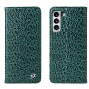 For Samsung Galaxy S22+ Plus CaseCrocodile Pattern Genuine Leather Cover Green