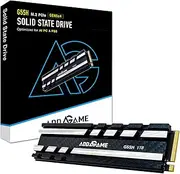 Addlink G55H 1TB PCIe Gen5 NVMe M.2 SSD with Heatsink - Up to 10,200 MB/s - Game Ready - Internal Solid State Drive - Compatible with PCs and PS5 (ad1TBG55HM2P)