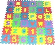 36 Sheets Foam Puzzle Mat, 5.5x5.5 Inch Interlocking Alphabet Numbers Play Mat, Soft EVA Tiles for Girls Boys Gifts