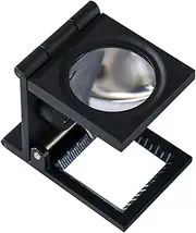 Desktop Magnifying Jewelry Magnifier with Tri Folded Design Portable Measuring Tool for Home and Detailed Inspection
