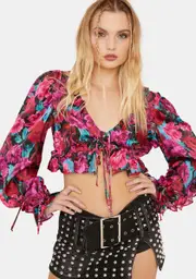 [For Love & Lemons] Scarlett Ruffle Crop Top