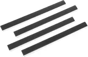 Dust Pan Edge Replacement for Quickie, Tough Guy, etc. All Black. 4-Pack