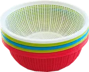 SMARTLINK 10PCS Plastic Round Colander 26.8cm x 9.7cm for Kitchen Straining Washing