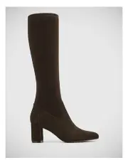 [Wittner] Karlea Suede Stretch Knee High Boot in Chocolate
