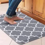 WISELIFE Kitchen Mat and 28"L x 17.3"W x 0.5"Th, Stylish Grey