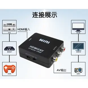 輕輕家的生活館/Hdmi轉av視頻轉換器hdmi to av/rca hdmi轉換器 高清轉接線 免驅動 qJ