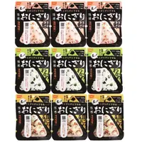 在飛比找蝦皮購物優惠-《FOS》日本製 防災 避難 飯糰 米飯 3種口味 9餐份 