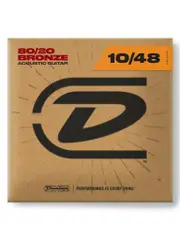 Dunlop Acoustic 80-20 Guitar Strings 10-48 Light Set 10-48 Warm Tone