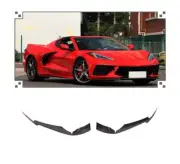 For Chevrolet Corvette C8 2020-23 Real Carbon Front Bumper Splitter Canard Fins (for: Chevrolet)