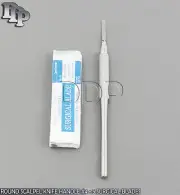 1 STAINLESS STEEL ROUND SCALPEL KNIFE HANDLE #4 + 5 STERILE SURGICAL BLADES #23