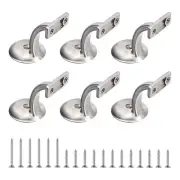 6 Pcs Anti-Rust Hand Rail Bracket Stairway Railing Bracket, Brushed Satin Nickel