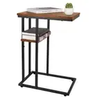 Yoobure C Shaped End Table, Side Table for Couch and Bed, Small Side Table for