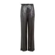 [Ralph Lauren Collection] Ralph Lauren Collection-Asteroid Grey Acklie Pleated Pants-Donna 6 US