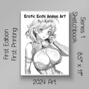 Sexy Anime Ecchi Manga Comic Pinup Girl Original Art Drawings - Sketch Book