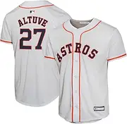 OuterStuff Jose Altuve Houston Astros MLB Kids Youth 8-20 White Home Player Jersey