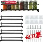 4Pcs Kitchen Spice Rack Shelves Wall Mounted Kitchen Door Jar Storage Organizer