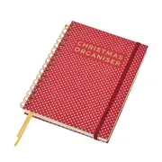 Pilbeam Living 21cm Organiser A5 Journal 100GSM Paper Stationery Christmas Red