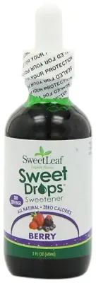 Stevia Sweet Drops Berry - Liquid Stevia Drops Sweetener, Zero Calorie, Non-Gmo