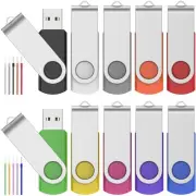 Bulk Thumb Drives 2GB Flash Drive Pack of 10 USB 2.0 Sticks Multipack Memory ...