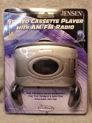 JENSEN SCR-60 Stereo Cassette Player AM/FM Radio Portable Headphones Sealed B4