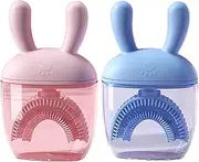 amusediy 2025 New U-Shaped Kids Toothbrush,Toddler Toothbrush with Food Grade Soft Silicone Brush Head for Baby
