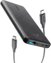 Anker 18w PowerCore Slim 1000 PD 10000 mAh USB-C Power Bank - Black (A1231/B)
