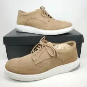 Allen Edmonds BEAUMONT Dress Casual Wingtip Derby Suede Tan Mens Size 10 D
