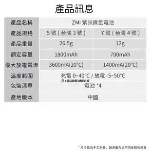 小米有品 紫米 ZMI 鎳氫電池充電器套裝 鎳氫電池 3號 充電電池 充電器 電池 3號電池 套裝【APP下單9%點數回饋】