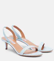 [Aquazzura] Aquazzura So Nude 50 striped sandals AU 11.5 blue