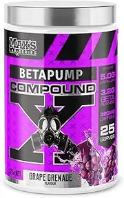 Maxs Lab Series Beta Pump Compound Grape Grenade Pre-workout Powder 375g