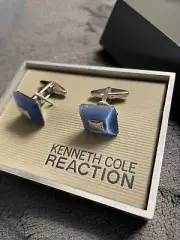 MEN'S KENNETH COLE REACTION BLUE STONE CUFFLINKS NIB