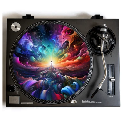 DJ Slipmat for Vinyl Record Player, Birthday gift, Colorful turntable slip mat