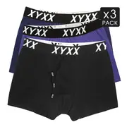 3 Mens Cotton Boxer Briefs Trunks Mix Colour Pack - XYXX Underwear
