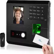 NGTeco Biometric Time Clock with Wi-Fi, Face Recognition, Fingerprint, RFID, and