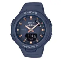 在飛比找ETMall東森購物網優惠-【CASIO 卡西歐】BABY-G 時尚運動藍牙雙顯錶 深海