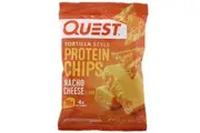 Quest Nutrition Tortilla Style Protein Chips Nacho Cheese x 8 Bags - 32g Each