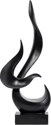 Black Fire Flame , Modern Abstract Resin Statue, Art Statue Home Decor for Livin