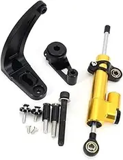 ZUXIM for Dualtron, Ultra 2 Electric Scooter Accessories Stabilizer Carbon Fiber Damper Mounting Bracket Kit Electric Scooters Damper Kit(Gold Black)