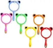 EXAOMBLE 6pcs Magnifying Glass Handheld Magnifier for Detailed Inspection Outdoor Exploration Science Class Vibrant Colors for Fun Learning and Reading Activities