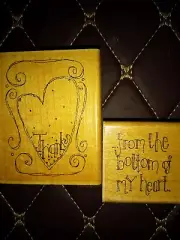 Close to My Heart Wood Mounted Stamps (2) - From the Bottom of My Heart- New