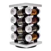 Baccarat Spice Market Aroma 16 Jar Rotating Spice Rack White