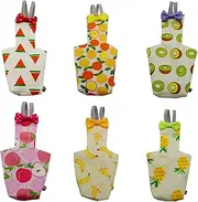 Bird Diaper, 6PCS Cockatiel Clothes Flight Suite, Bird Clothes with Inner Layer, Parrot Diaper
